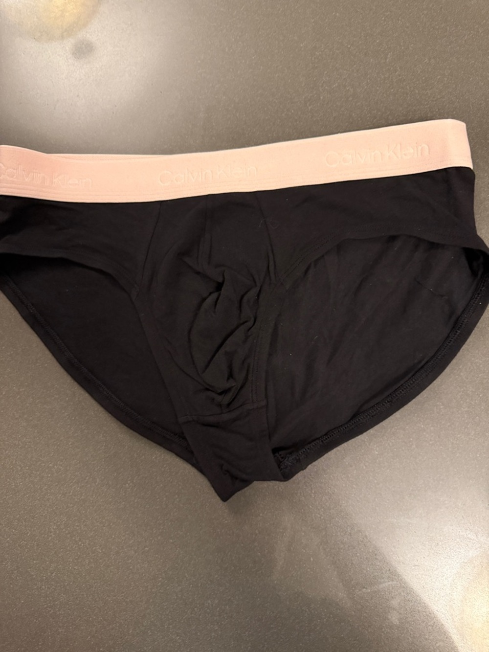 New Calvin Klein Black Hip Briefs Trio with Blue, Pink & Gray Waistbands. Cotton - Picture 4 of 6